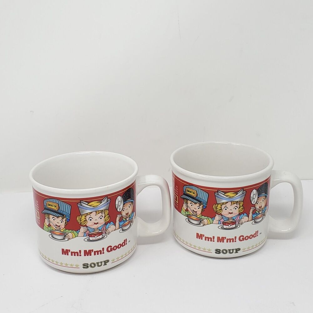 Westwood Campbell Soup Career Mugs  1993 Set Of 2 Great Used Condition